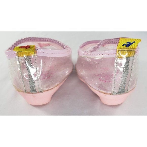 Build a Bear Shoes Heels Pink Clear Bow BABW - Picture 2 of 3